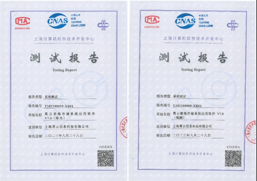 数据说话！霄云科技信创存储通过上海计算机软件技术开发中心多项性能测试CQ9电子(图1)