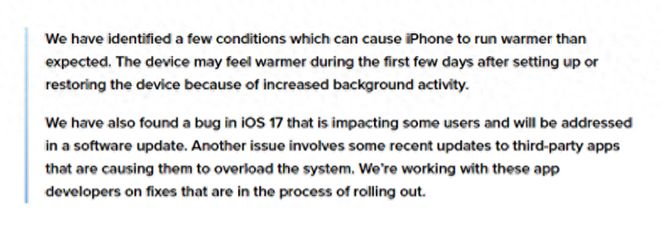 问题实锤！苹果承认iPhone 15存CQ9电子在过热的问题正在开发修复补丁(图4)