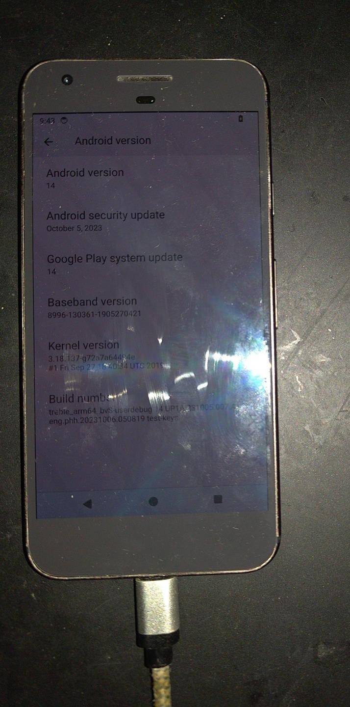 Project Treble立功第三方开发者为Pixel CQ9电子1手机刷入Android 14(图2)