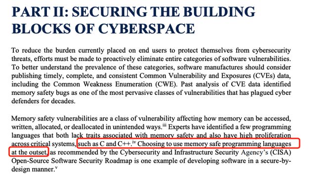 美国政府敦促开发者:停止使用 C、C(图5) 美国政府敦促开发者:停止使用 C、C(图5)