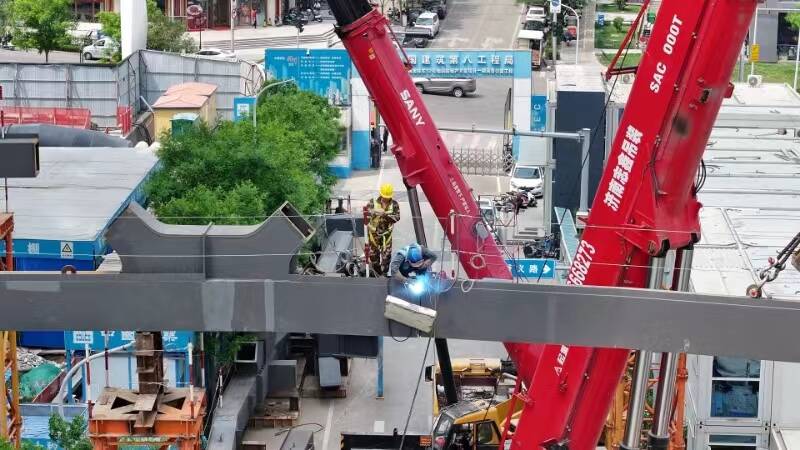 四千吨“空中活力环”合龙！济南奥体东12、16开发地块项目取得新进展(图2)