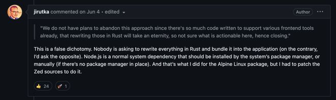 开源代码编辑器Zed“不讲武德”——偷偷软件包害我损失了十几兆流量(图4) 开源代码编辑器Zed“不讲武德”——偷偷软件包害我损失了十几兆流量(图4)